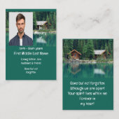 メモリアル記念ビューティフルレイクキャビン 名刺 (正面/裏面)