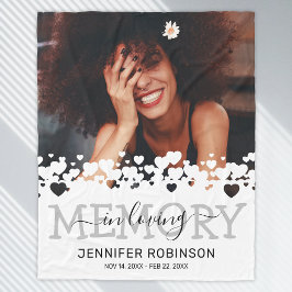 メモリアル記念フォトトリビュート フリースブランケット