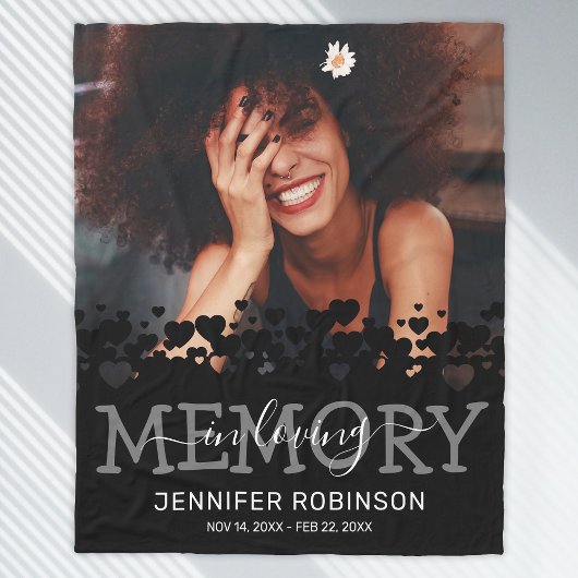 メモリアル記念フォトトリビュート フリースブランケット