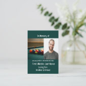 メモリアル記念プールゲーム 名刺 (スタンド正面)