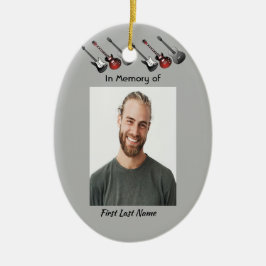 メモリアル記念ミュージシャンギター音楽 セラミックオーナメント