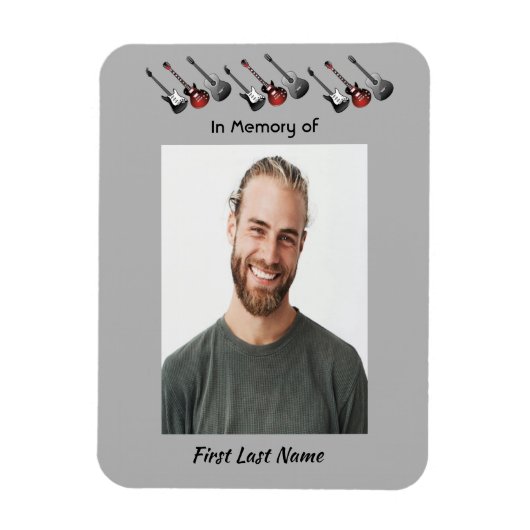 メモリアル記念ミュージシャンギター音楽 マグネット (縦)