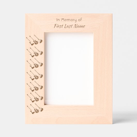 メモリアル記念ミュージシャンギター音楽 レーザー彫刻フレーム (正面)