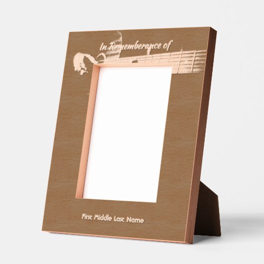 メモリアル記念ミュージックギター レーザー彫刻フレーム (左)