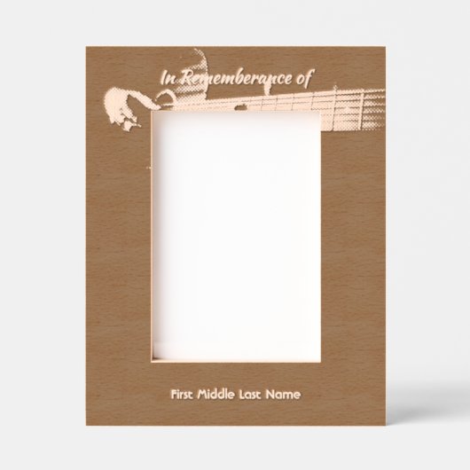 メモリアル記念ミュージックギター レーザー彫刻フレーム (正面)