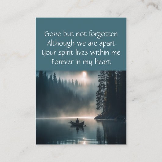 メモリアル記念レイクボートカヌワイルダネス 名刺 (裏面)