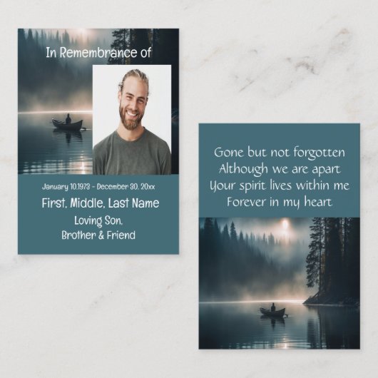 メモリアル記念レイクボートカヌワイルダネス 名刺 (正面/裏面)