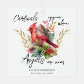 メモリアル記念深紅色表示 メタルオーナメント (正面)