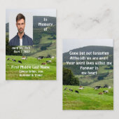 メモリアル記念牧畜場の風景 名刺 (正面/裏面)