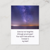 メモリアル記念美しい星空の夜 名刺 (裏面)