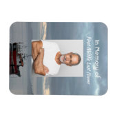 メモリアル記念魚釣りボートフィッシャーマン マグネット (横)