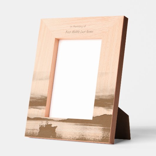 メモリアル記念魚釣りボートフィッシャーマン レーザー彫刻フレーム (左)