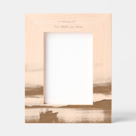 メモリアル記念魚釣りボートフィッシャーマン レーザー彫刻フレーム