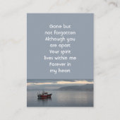 メモリアル記念魚釣りボートフィッシャーマン 名刺 (正面)