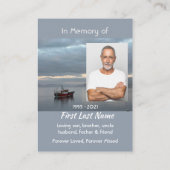 メモリアル記念魚釣りボートフィッシャーマン 名刺 (裏面)