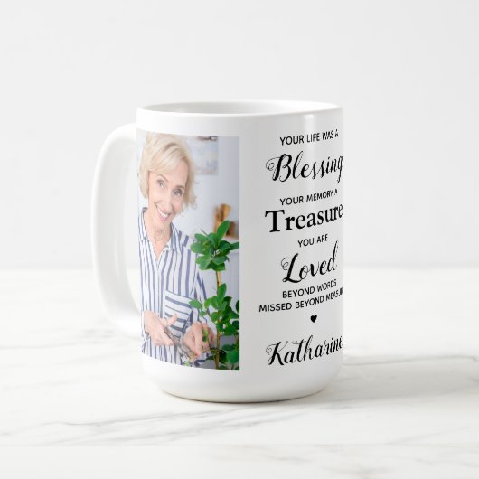 メモリアル記念2フォト悔やみや弔慰 コーヒーマグカップ (正面左)