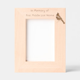 メモリアル記念（鳥）ショウジョウコウカンチョウレッドバード レーザー彫刻フレーム