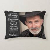 メモリアル詩フェイクレザー2写真 アクセントクッション (正面)