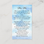 メモリアル詩ライトハウス葬儀祈りの言葉カード コーリングカード (裏面)