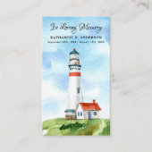 メモリアル詩ライトハウス葬儀祈りの言葉カード コーリングカード (正面)