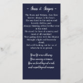 メモリアル詩祈りの言葉カードスター&ストライプシグナップ シーズンカード (裏面)