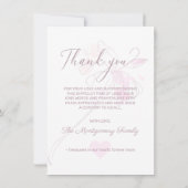 メモリアル赤面水彩フローラフォト悔やみや弔慰 サンキューカード (裏面)