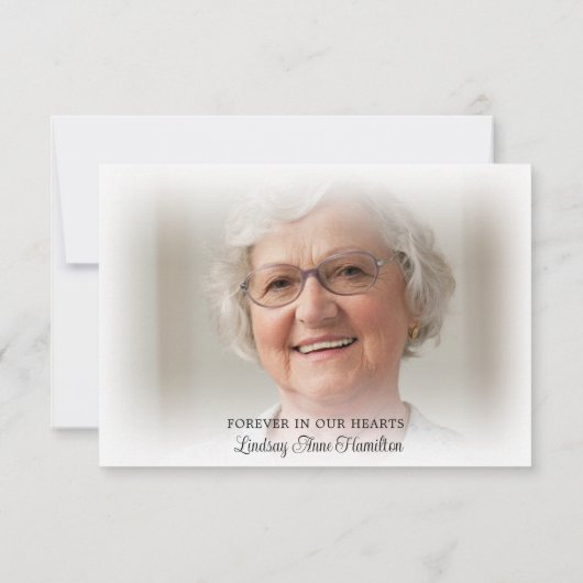 メモリアル赤（鳥）ショウジョウコウカンチョウエバーグリーン2枚ありがとう サンキューカード (裏面)