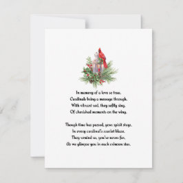 メモリアル赤（鳥）ショウジョウコウカンチョウ記憶の同情カード