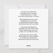 メモリアル赤（鳥）ショウジョウコウカンチョウ記憶の同情カード シーズンカード (裏面)