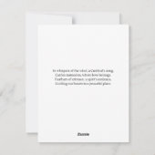 メモリアル赤（鳥）ショウジョウコウカンチョウ記憶の同情カード シーズンカード (裏面)