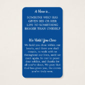 メモリアル軍隊落ちた兵士祈りの言葉カード (裏面)