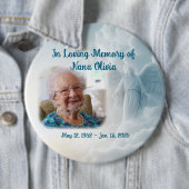 メモリアル雲とエンジェル大ピンボタンフォト 缶バッジ (インサイチュ)