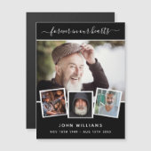 メモリアル黒写真コラージュの愛は常に磁石 (正面/裏面)