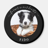 メモリアル黒写真ラブズ常に犬のペット磁石 マグネット (正面)