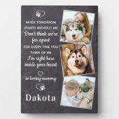 メモリアル３ フォト ペット 喪失 ギフト 犬 追悼 フォトプラーク (正面)