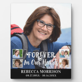 メモリアル５ フォト モダン カリグラフィー スクリプト ハート フォトプラーク