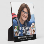 メモリアル５ フォト モダン カリグラフィー スクリプト ハート フォトプラーク (側面)