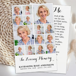 メモリアル14フォトコラージュ葬儀祈りの言葉カード