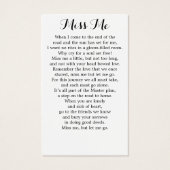 メモリアル14フォトコラージュ葬儀祈りの言葉カード (裏面)