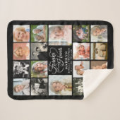 メモリアル18フォトコラージュ永遠に私たちのハート シェルパブランケット (正面(横))