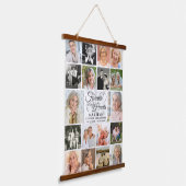 メモリアル18フォトコラージュ永遠に私たちのハート 吊り下げ型タペストリー (傾斜あり)