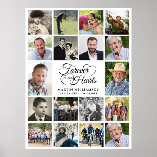 メモリアル18 フォトコラージュ  私たちの心に永遠に ポスター (正面)