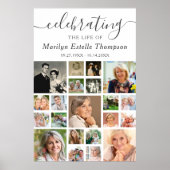 メモリアル21フォトコラージュミニマルスクリプトポスター ポスター (正面)