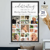 メモリアル21フォトコラージュミニマルスクリプトポスター ポスター