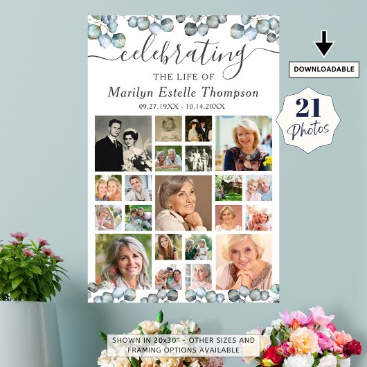 メモリアル21 フォトコラージュ ユーカリ スクリプト ポスター