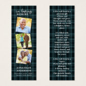 メモリアル3フォトプレイド葬儀祈りの言葉ブックマーク (正面&裏面)