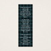 メモリアル3フォトプレイド葬儀祈りの言葉ブックマーク (裏面)