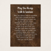 メモリアル3フォトレザー葬儀祈りの言葉カード (裏面)