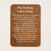 メモリアル3フォト悔やみや弔慰葬儀祈りの言葉カード (裏面)