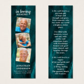 メモリアル3写真歌葬儀祈りの言葉しおり (正面&裏面)